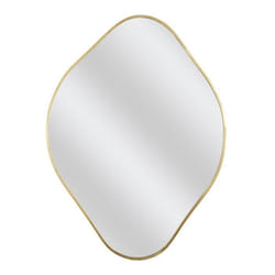 Miroir Déco Losange 60 cm avec Contour Doré