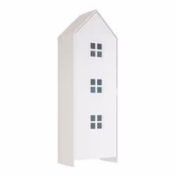 BEAUVILLE - Armoire Cabane 1 Porte Blanche Détail Fenêtres