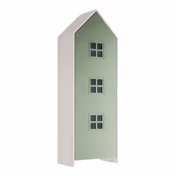 BEAUVILLE - Armoire Cabane 1 Porte Verte Détail Fenêtres
