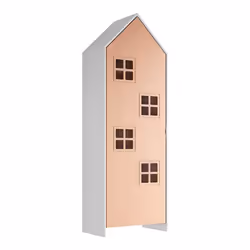 BEAUVILLE - Armoire Cabane 1 Porte Rose Détail Fenêtres