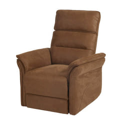 ROBINSON - Fauteuil Relax Electrique Releveur Tissu Cognac