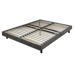 DREAMKIT - Sommier à Assembler 160x200 Finition Gris Béton