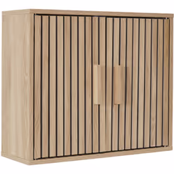 Armoire Murale 2 Portes Effet Bois avec Tasseaux de la gamme Pajan. La tendance du moment : un style appaisant, original, et  ...