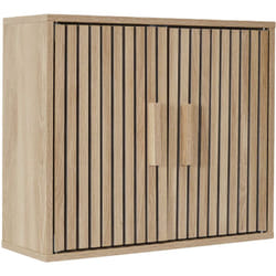 Pajan - Armoire Murale 2 Portes Effet Bois avec Tasseaux