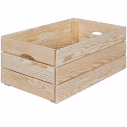 CAJITA - Caisse de Rangement en Bois Naturel Non traité 65cm