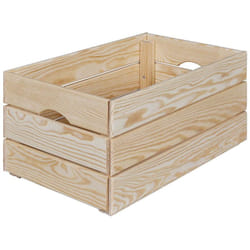 CAJITA - Caisse de Rangement en Bois Naturel Non traité 51cm