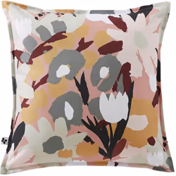 CAMELIA - Coussin 45x45 Déhoussable Tissu Déperlant Motif Fleuri