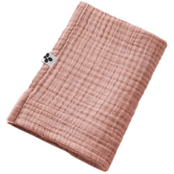 OUREA - Serviette de Toilette 50x90cm Gaze de Coton Rose pêche