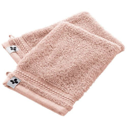 EMMA - Lot de 2 Gants 15x21cm en Coton Bio Coloris Rose Poudré