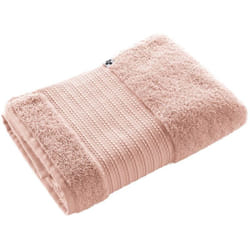 EMMA - Serviette de Douche 70x130cm en Coton Bio Coloris Rose Poudré