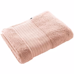 EMMA - Serviette de Bain 90x150cm en Coton Bio Coloris Rose Poudré