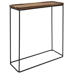 LIVIO - Console en métal filaire et plateau en acacia