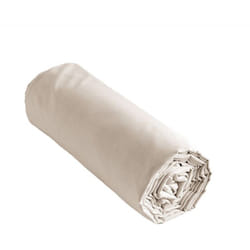 SAMIA - Drap Housse 140x200cm Coton Coloris Pampa