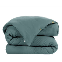OUREA - Housse de Couette 240x240cm Gaze de Coton Canard