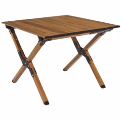KAMPA - Table Basse Pliante de Camping en Métal imitation bois avec Sac de Transport