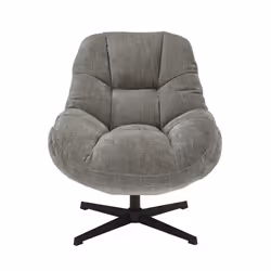 NOAM - Fauteuil Pivotant En Tissu Polyester Brun - Vue supplémentaire 2