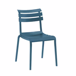 TANGUY - Lot de 4 Chaises en Plastique Recyclé et Polypropylène Turquoise - Vue supplémentaire 2