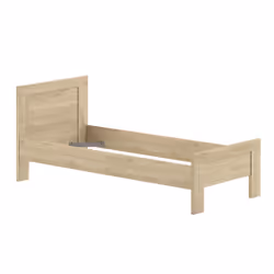 MARCO - Chambre Enfant Complète Lit 90x200cm Chevet Armoire 2P et Commode Aspect Chêne - Vue supplémentaire 2