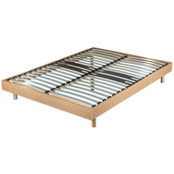 DREAMKIT - Sommier à Assembler 160x200 Finition Chêne Moyen