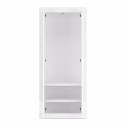 OTELLO - Penderie 2 portes avec 2 étagères Blanc Laqué Weiss - Vue supplémentaire 2