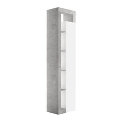 ARTURO - Colonne 1 porte blanc laqué et aspect béton