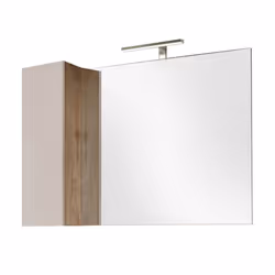 ARTURO - Ensemble meuble vasque 110cm + colonne beige et aspect bois Cadiz - Vue supplémentaire 2