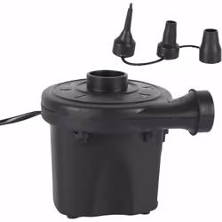 Gonfleur et dégonfleur électrique (220-240V) sur secteur avec 3 embouts (8, 12 et 15 mm) en plastique noir. Que ce soit pour ...