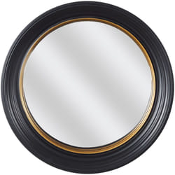 Miroir Convexe Rond Noir et Or Ø40,5cm