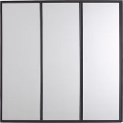 Miroir Forme Verrière Atelier Carré Métal Noir 61,5cm