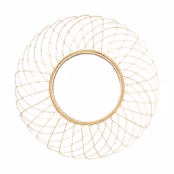 Miroir Rond Déco Rosace en Bambou Ø90cm