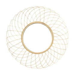 Miroir Rond Déco Rosace en Bambou Ø90cm