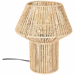 Lampe à Poser Effet Corde Tressée Forme Géométrique
