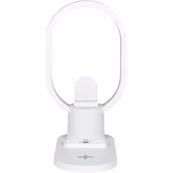 Lampe LED Blanche en Anneau avec Station de Charge 3-en-1 Intégrée