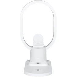 Lampe LED Blanche en Anneau avec Station de Charge 3-en-1 Intégrée