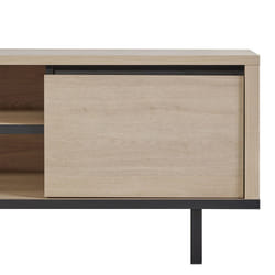 BONNIE - Meuble TV 2 portes et niches centrales aspect bois finition Urban Oak