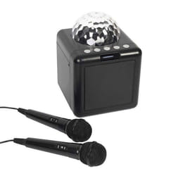 Enceinte karaoke boule disco LED avec 2 micros