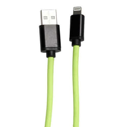 Câble charge rapide 2A type compatible iPhone / iPad / iPod phosphorescent 2 mètres