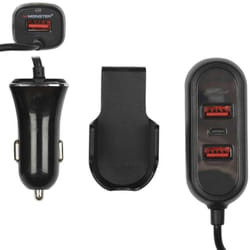 Chargeur voiture banquette arrière 4 en 1 câble 1m50 + 1 pince