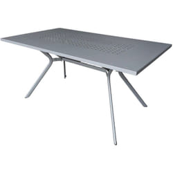 Altobuy - beraka - Table de jardin en acier gris traité anti-corrosion