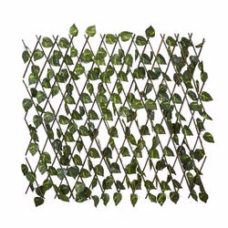 Treillis artificiel feuillage en polyéthylène vert 180x90cm