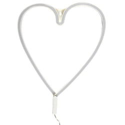 Lampe led effet néon mural coeur arc en ciel avec port USB