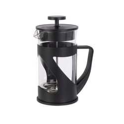 Cafetière à Piston 60cl en verre et Plastique noir pour 5 Tasses