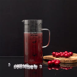Pichet 2l En Verre Transparent Gradué Avec 6 Recettes De Cocktails Intégrées