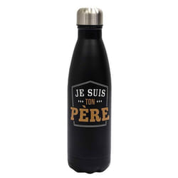 Bouteille de transport isotherme 50cl noir je suis ton père