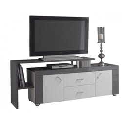 Altobuy - luna - Meuble tv avec plateau - Gris