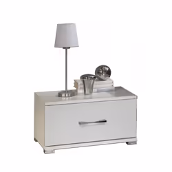 Altobuy 3663738201247, Table de chevet, Blanc, Tableau à particules, 550 mm, 420 mm, 310 mm