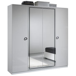Altobuy - manhattan - Armoire 4 Portes - Gris