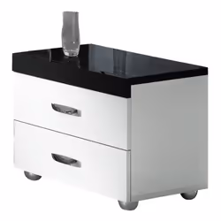 Altobuy 3663738202855, Table de chevet, Noir, 2 tiroir(s), Tableau à particules, 530 mm, 400 mm