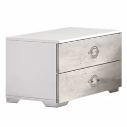 Altobuy 3663738203609, Table de chevet, Blanc, 2 tiroir(s), Tableau à particules, 540 mm, 400 mm