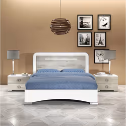Altobuy 3663738203609 Table de nuit et table de chevet 2 tiroir(s) Blanc